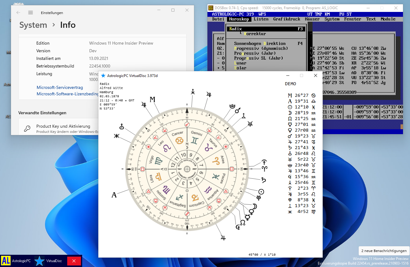 Windows 11 und AstrologicPC